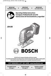 Bosch JSH180 Instrucciones De Funcionamiento Y Seguridad