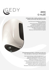 Gedy G-ALIZE 2455 Instrucciones Para La Instalación Y El Uso