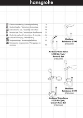 Hansgrohe Mediano Raindance E 10027564000 Instrucciones De Montaje  ⁄ Modo De Empleo