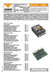 Cardin Elettronica PRG383 Instrucciones De Uso