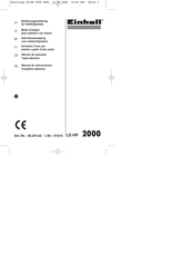 EINHELL LE-HP 2000 Manual De Instrucciones