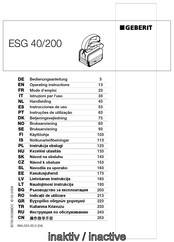 geberit ESG 40/200 Instrucciones De Uso