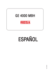 Mosa GE 4000 MB Manual De Instrucciones