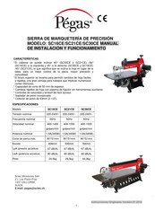 PEGAS SC16CE Manual De Instalación Y Funcionamiento