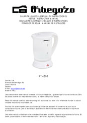 Orbegozo KT 4500 Manual De Instrucciones