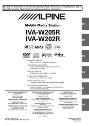 Alpine IVA-W205R Manual De Operación