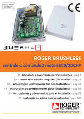 Roger Technology B70-2DCHP Instrucciones Y Advertencias Para El Instalador