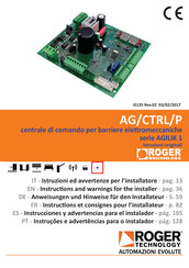 Roger Technology AG/CTRL/P Instrucciones Y Advertencias Para El Instalador