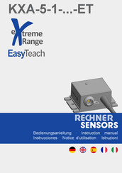 Rechner Sensors EasyTeach KXA-5-1-ET Manual De Instrucciones