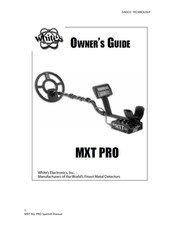 White’s Electronics MXT ALL PRO Manual Del Usuario