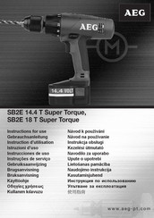 AEG SB2E 14.4 T Super Torque Instrucciones De Uso