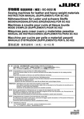 JUKI SC-922 Manual De Instrucciones