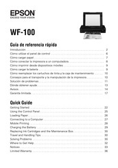 Epson WF-100 Guía De Referencia Rápida