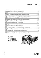 Festool CARVEX PSC 400 EB Manual De Instrucciones Original/Lista De Piezas De Repuesto