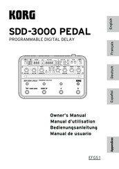 Korg SDD-3000 PEDAL Manual De Usuario