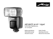Metz MECABLITZ 44 AF-1 digital Manual De Instrucciones
