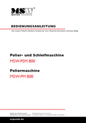 MSW PM 800 Manual De Instrucciones