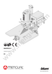 Mengual blum MINIPRESS P Manual De Instrucciones