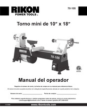 Rikon Power Tools 70-105 Manual Del Operador