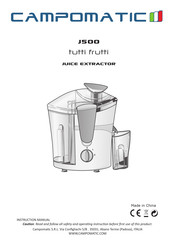 Campomatic tutti frutti j500 Manual De Usuario