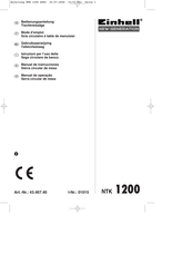 EINHELL NEW GENERATION NTK 1200 Manual De Instrucciones