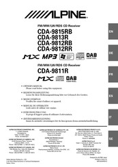 Alpine CDA-9813R Manual De Operación