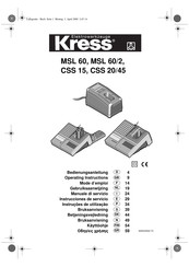 KRESS CSS 15 Instrucciones De Servicio