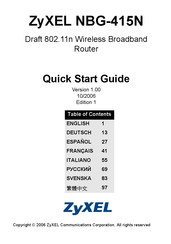 Zyxel NBG-415N Guia De Inicio Rapido