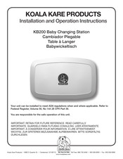 Koala Kare KB200 Instrucciones De Instalación Y Funcionamiento