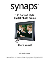 Synaps 11009987 Manual De Usuario