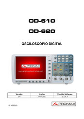 Promax Electronics OD-610 Manual De Instrucciones