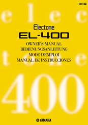 Yamaha Electone EL-400 Manual De Instrucciones