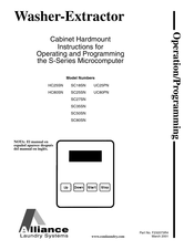 Alliance Laundry Systems SC80SN Operación/Programación