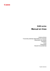 Canon E400 Serie Manuales | ManualsLib
