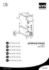 GYS AUTOPULSE 220-M3 Manual Del Usuario