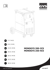 GYS MONOGYS 200-4CS Manual Del Usuario