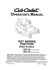Cub Cadet RZT 54 Manual De Operador