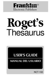 Franklin Roget's NCT-102 Manual Del Usuario