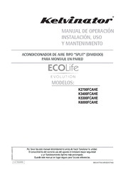 Kelvinator ECOlife K3400FCAHE Manual De Operación, Instalación, Uso Y Mantenimiento