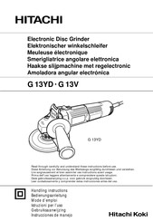 Hitachi Koki G 13V Instrucciones De Manejo