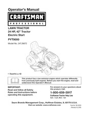 Sears CRAFTSMAN PROFESSIONAL PYT9000 Manual Del Operador