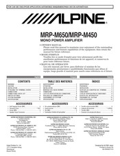 Alpine MRP-M650 Manual De Operación