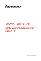 Lenovo TAB S8-50LC Manual De Instrucciones