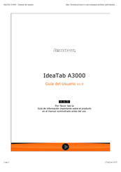 Lenovo IdeaTab A3000 Guia Del Usuario