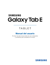Samsung Galaxy Tab E Manual Del Usuario