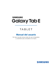 Samsung Galaxy Tab E Manual Del Usuario