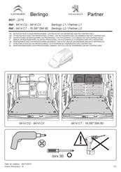 Peugeot 9414.CQ Instrucciones De Montaje