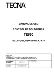 TECNA TE550 Manual De Uso