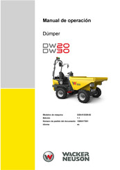 Wacker Neuson DW 30 Manual De Operación