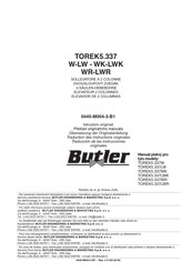 Butler TOREK5.337LWK Traducción De Las Instrucciones Originales